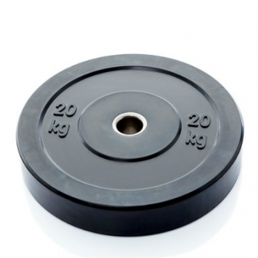 Muscle Power Bumper Plate 20 kg Ø 50 mm zwart MP807